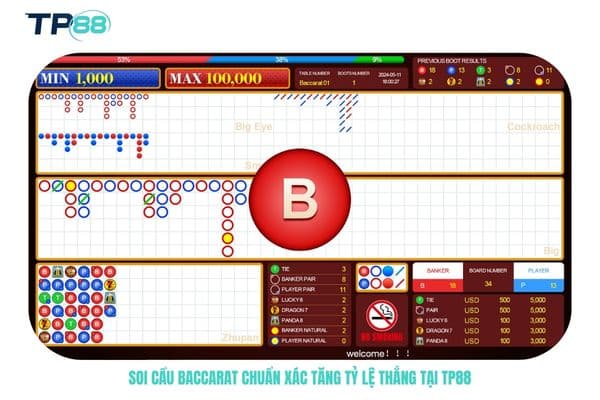 Soi cầu Baccarat chuẩn xác tăng tỷ lệ thắng tại TP88